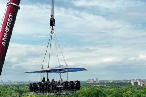 ‘I’d leave for LIV’ – Golf fans slam ‘horrendous’ idea as PGA Tour offer chance to dine & watch action from 150ft in sky
