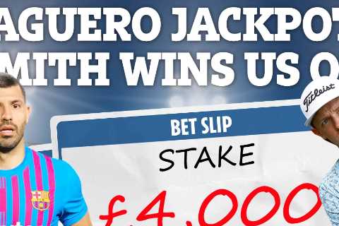 Sergio Aguero in line for stunning £86,000 win after lumping on Cameron Smith to win US Open – but gets off to bad start