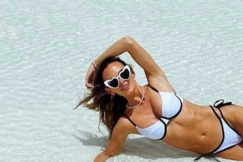 Brooks Koepka’s wife Jena Sims sizzles at swimwear shoot in Bahamas in ‘jam packed 24 hours with girl gang’