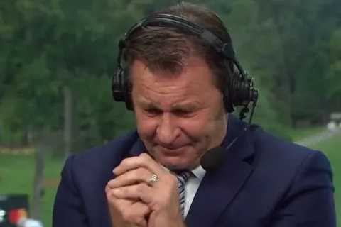 Nick Faldo breaks down in tears as he retires from all golf to live with his new wife on Montana ranch