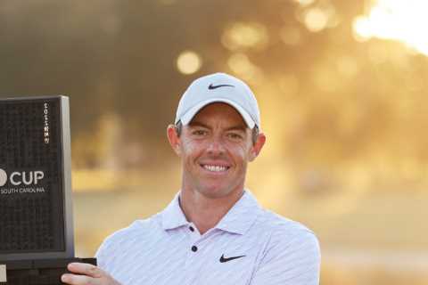 Rory McIlroy fights back tears as he becomes golf’s world No 1 for first time since 2020 after winning CJ Cup