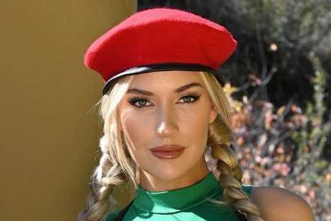 Paige Spiranac leaves fans punch-drunk with racy costume as golf beauty turns into Street Fighter’s Cammy for Halloween