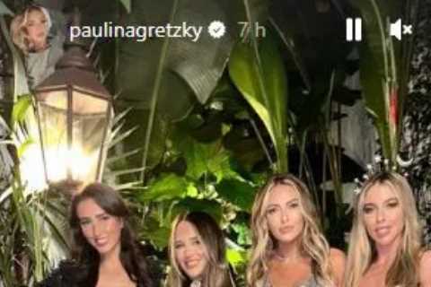 Paulina Gretzky stuns in see-through dress as Dustin Johnson’s wife brings in the New Year in style