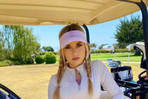 Golf stunner Lauren Pacheco channels Paige Spiranac in daring low-cut top as she looks forward to a ‘great 2023’