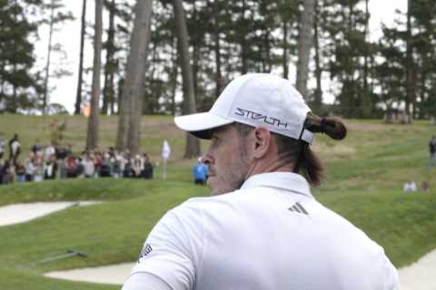 Caddie COLLAPSES and needs CPR at Pebble Beach where Gareth Bale is playing as Pro-Am halted to let ambulance on fairway