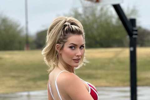 Fans say Paige Spiranac’s ‘shorts have won it all’ as she squeezes into tight outfit and asks for March Madness tips
