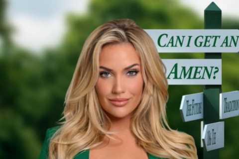 Paige Spiranac ‘gives fans heart attack’ as she releases VERY raunchy Augusta towel showing off her boobs