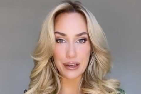 Paige Spiranac fans ‘can’t concentrate’ as she flashes flesh in open cardigan to reveal her favourite Masters moments