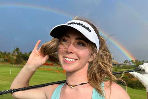 Paige Spiranac rival Grace Charis joins no bra club as she offers to caddie for Tiger Woods at Masters 2023