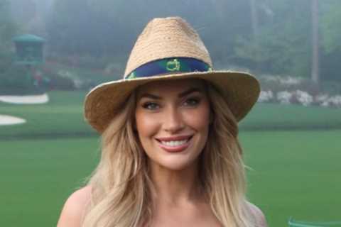 Paige Spiranac enjoys Masters feast and shows off her curves in figure-hugging green dress to get into mood