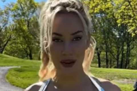 Paige Spiranac stuns fans with VERY cheeky tips video as golf beauty promises ‘massive drives and massive t**s’