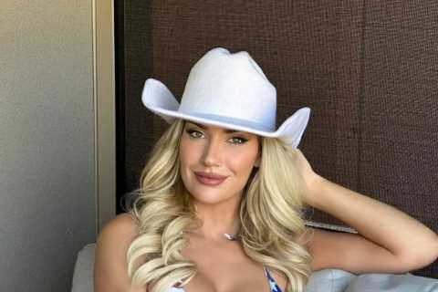‘Spectacular’ Paige Spiranac sends fans wild with busty US bikini and a beer as they cheekily say ‘love my cowgirl’
