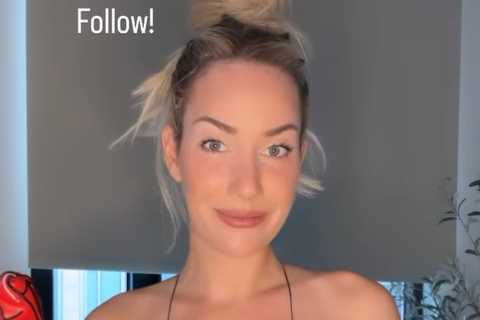 Paige Spiranac calls herself the queen of hot dogs as she shows off personalised new putter in busty new clip