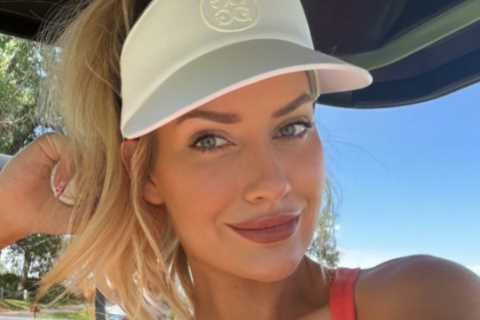 Paige Spiranac shows off major cleavage in close-up selfie as she stuns in low-cut top as The Open gets started