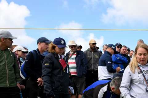 Medics rush to help stricken fan as second supporter is hit by ball at The Open after stray Zach Johnson shot