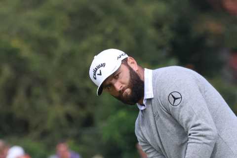 Golf star Jon Rahm caught on hot mic live on TV in X-rated rant at The Open leaving viewers in shock