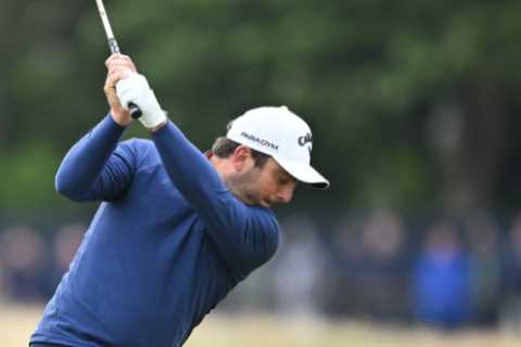 Open fans in stitches at Italian star Francesco Molinari’s embarrassing gaffe as he tees off caught on microphone