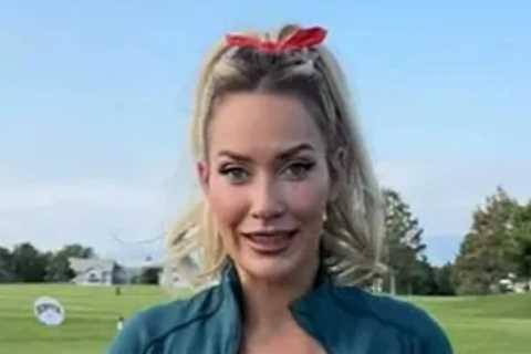 Paige Spiranac flaunts her curves as she shares her latest golf tips as fans say ‘I need a private lesson’