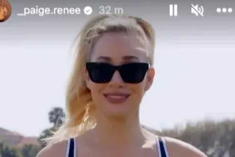Paige Spiranac almost bursts out of golf top as she offers to help fans ‘with their shaft’ in VERY cheeky video