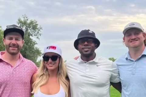 Paige Spiranac wows fans in sizzling white dress on the golf course